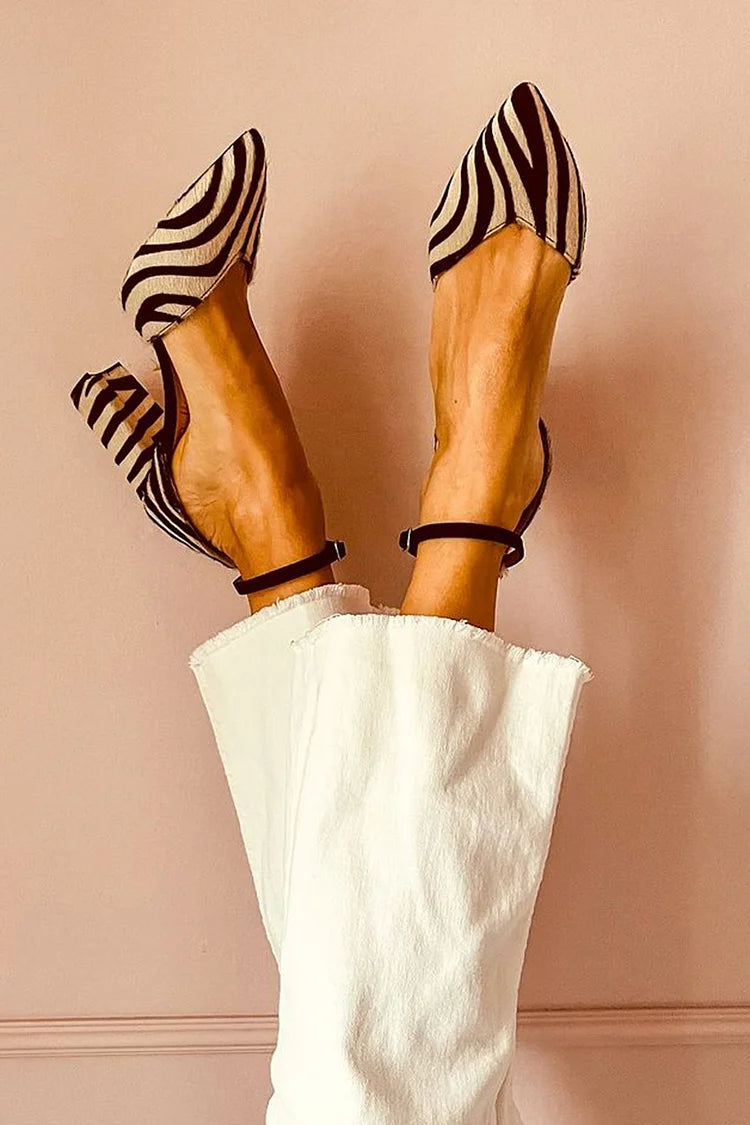 Tacones Estampado Cebra Bianca - Glamound