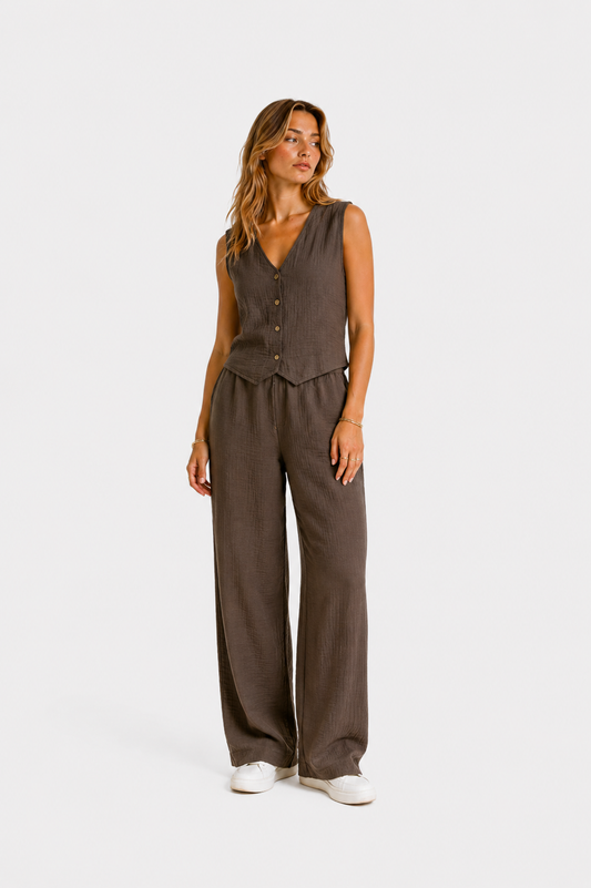 Conjunto Linen Blanca - Glamound