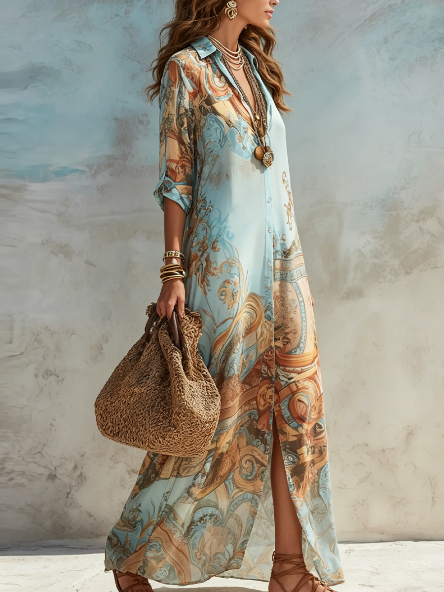 Vestido Celeste Riviera - Glamound